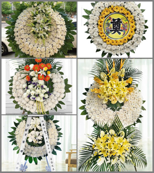 四川成都都江堰市向峨乡石瓮村花圈速递